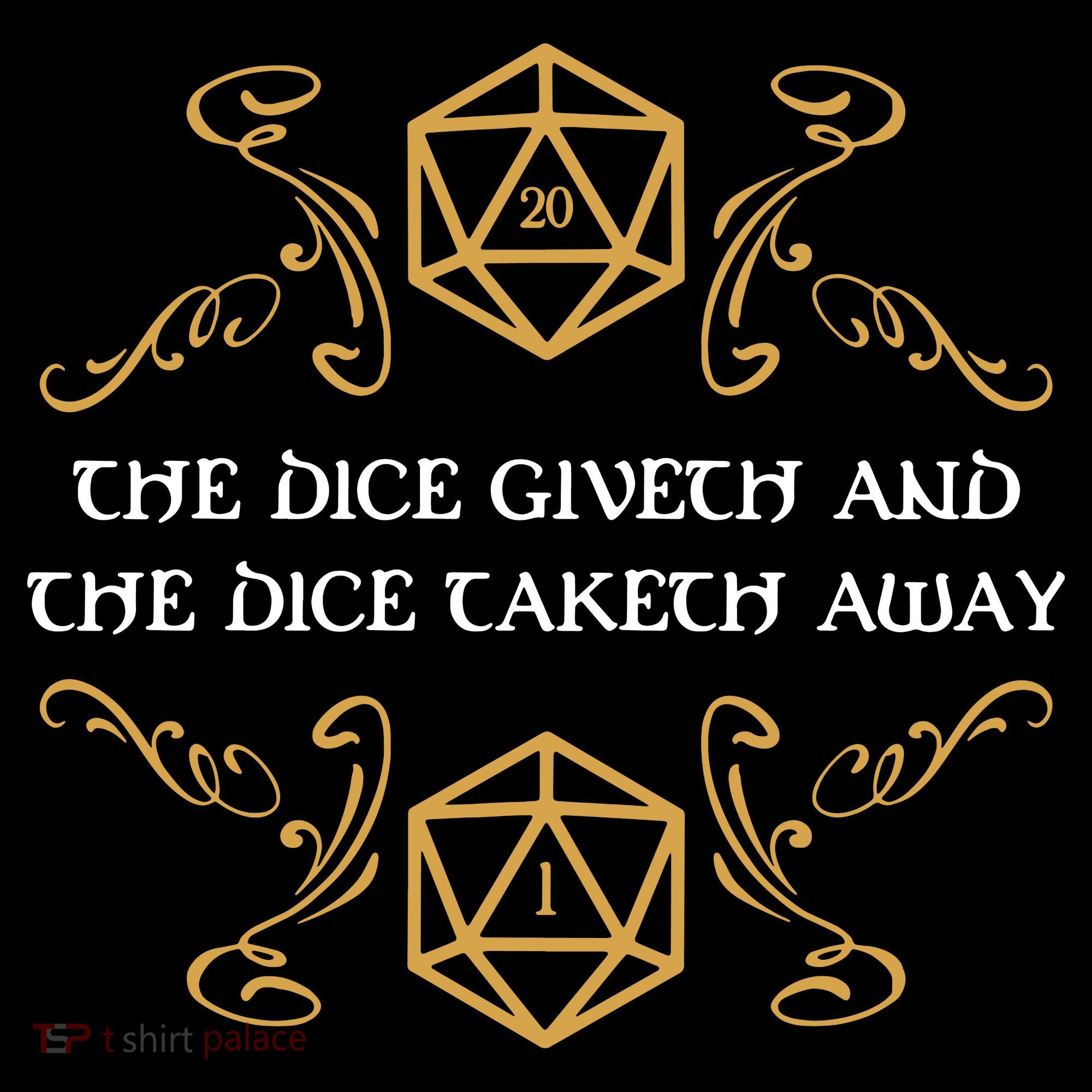 The Dice Giveth And Taketh Dungeons And Dragons Inspired Coffee Mug