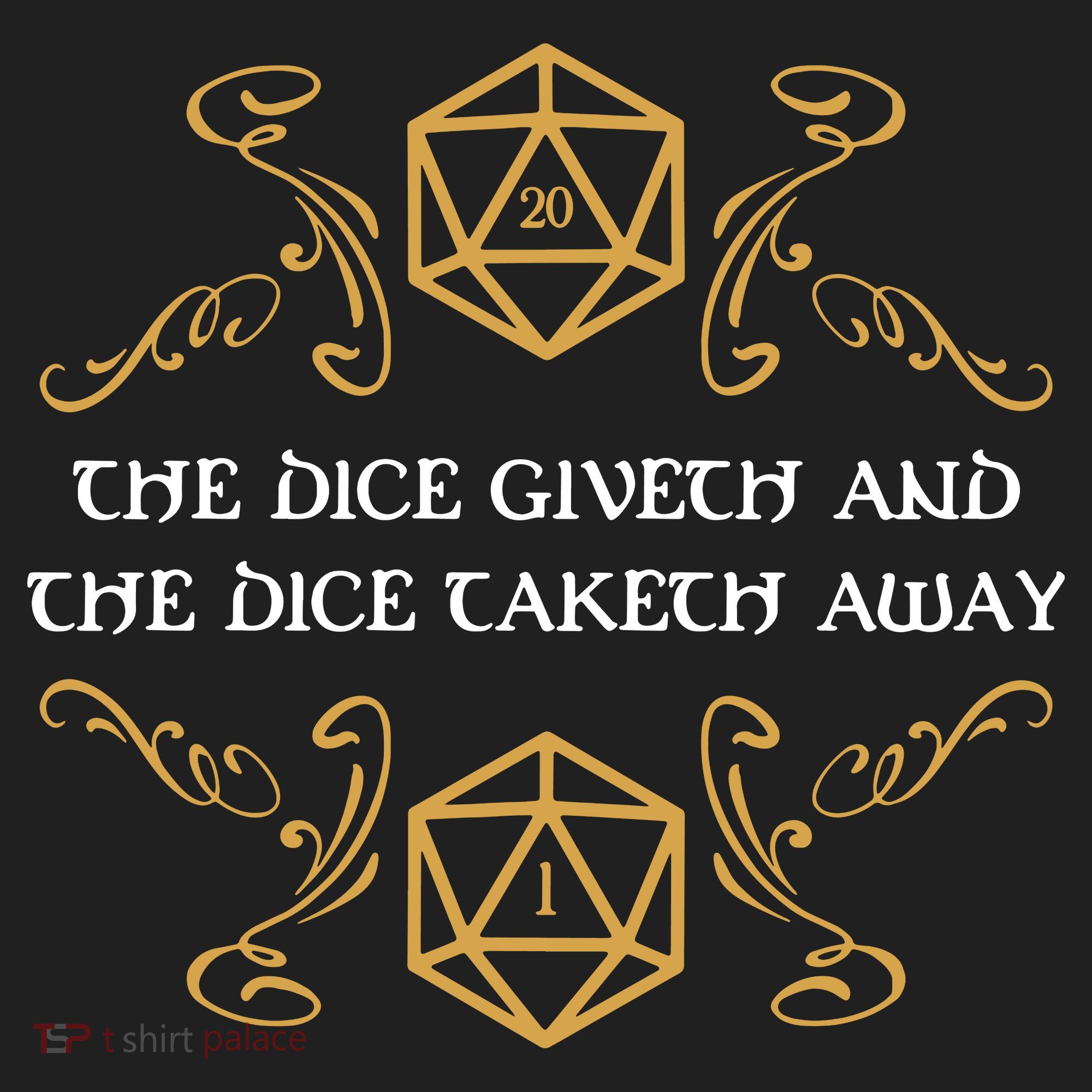 The Dice Giveth And Taketh Dungeons And Dragons Inspired Tumbler
