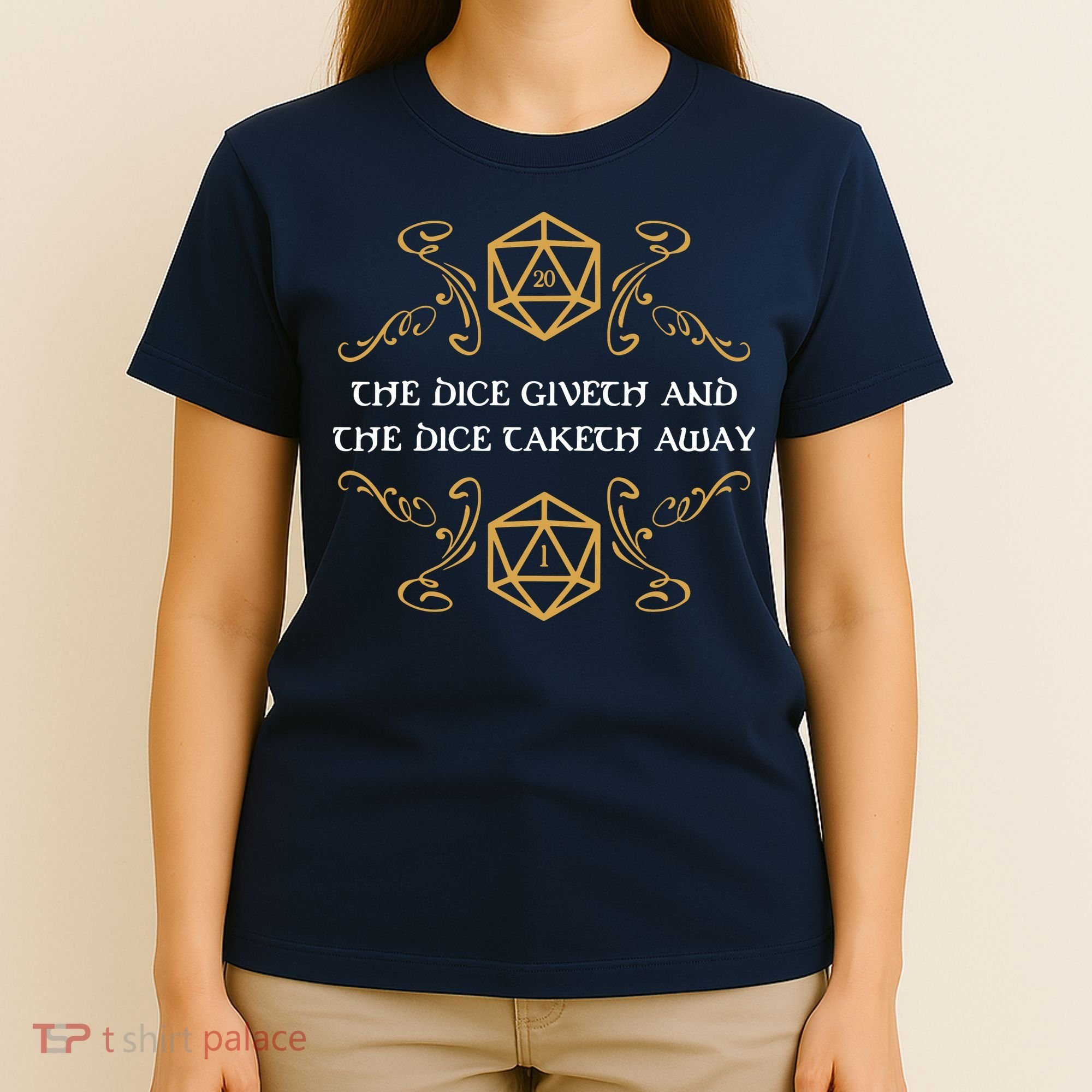 The Dice Giveth And Taketh Dungeons And Dragons Inspired T-Shirt
