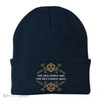 The Dice Giveth And Taketh Dungeons And Dragons Inspired Beanie thumb 0