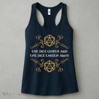 The Dice Giveth And Taketh Dungeons And Dragons Inspired Women's Tank Top thumb 3