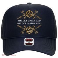 The Dice Giveth And Taketh Dungeons And Dragons Inspired Hat thumb 0