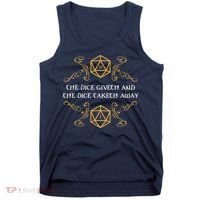 The Dice Giveth And Taketh Dungeons And Dragons Inspired Tank Top thumb 0