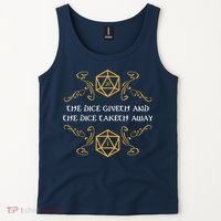 The Dice Giveth And Taketh Dungeons And Dragons Inspired Tank Top thumb 2