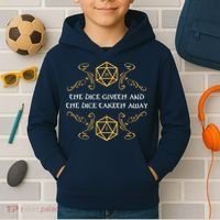 The Dice Giveth And Taketh Dungeons And Dragons Inspired Kids Hoodie thumb 2