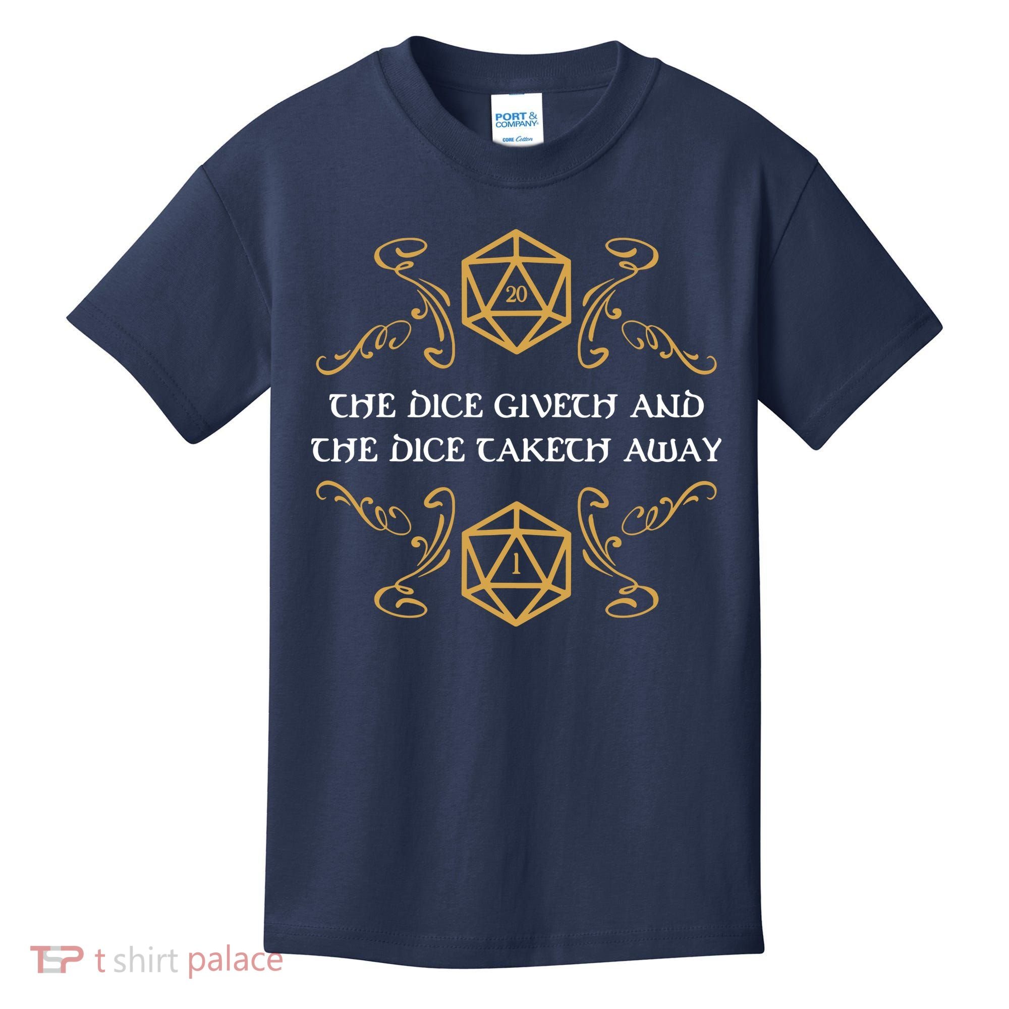 The Dice Giveth And Taketh Dungeons And Dragons Inspired Kids T-Shirt