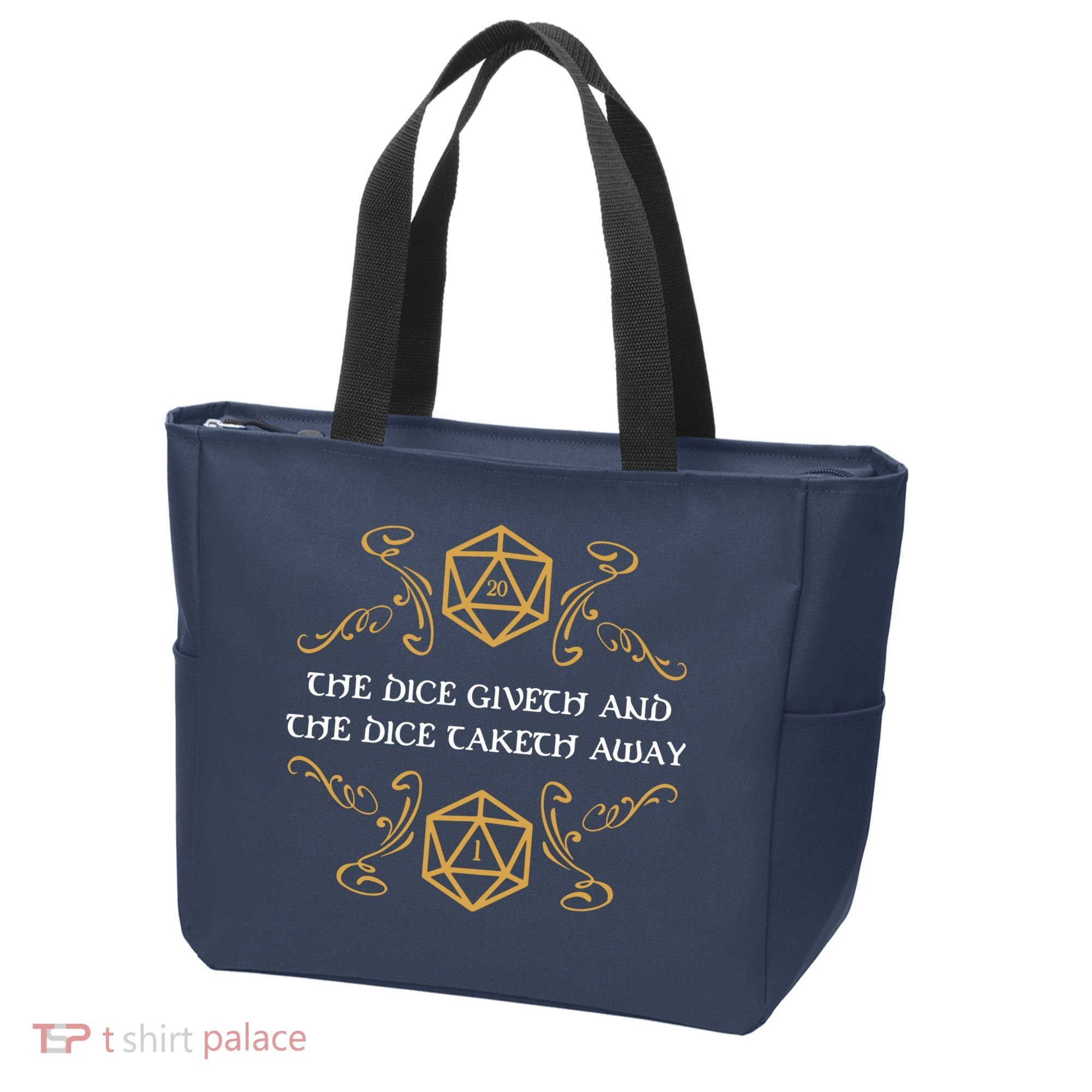 The Dice Giveth And Taketh Dungeons And Dragons Inspired Tote Bag