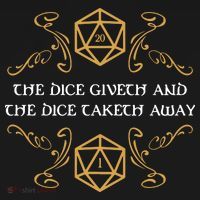The Dice Giveth And Taketh Dungeons And Dragons Inspired Backpack thumb 2