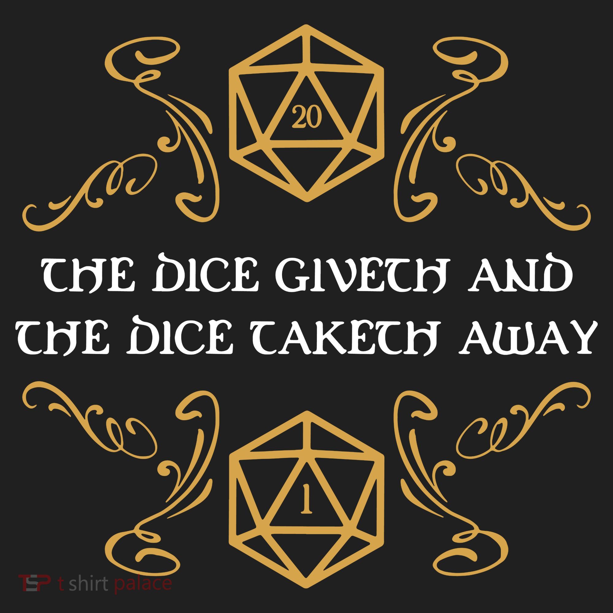 The Dice Giveth And Taketh Dungeons And Dragons Inspired Tumbler
