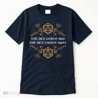 The Dice Giveth And Taketh Dungeons And Dragons Inspired Tall T-Shirt thumb 0