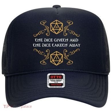 The Dice Giveth And Taketh Dungeons And Dragons Inspired Hat