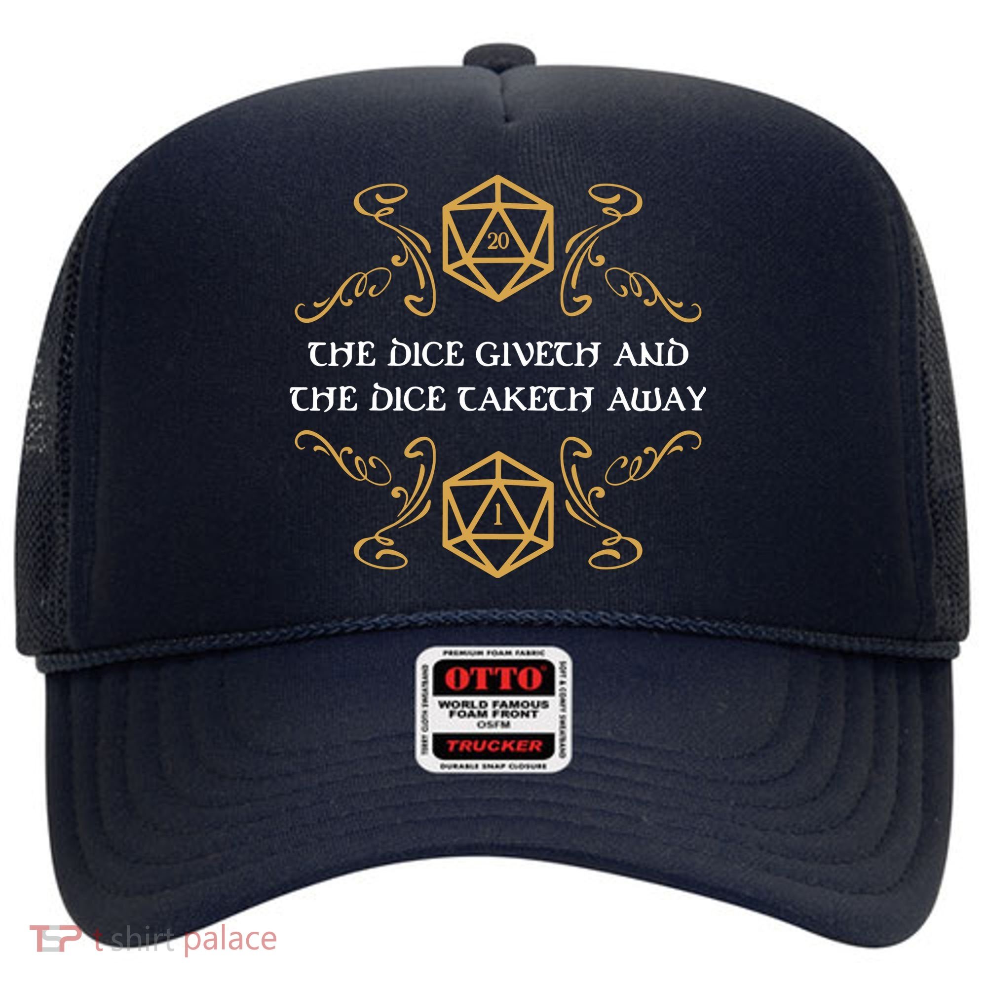 The Dice Giveth And Taketh Dungeons And Dragons Inspired Hat