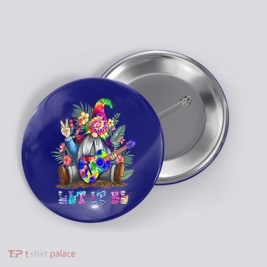Tie Dye Gnome Peace Playing Guigifttar Hippie Gnome Colorful Gift Button