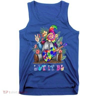 Tie Dye Gnome Peace Playing Guigifttar Hippie Gnome Colorful Gift Tank Top