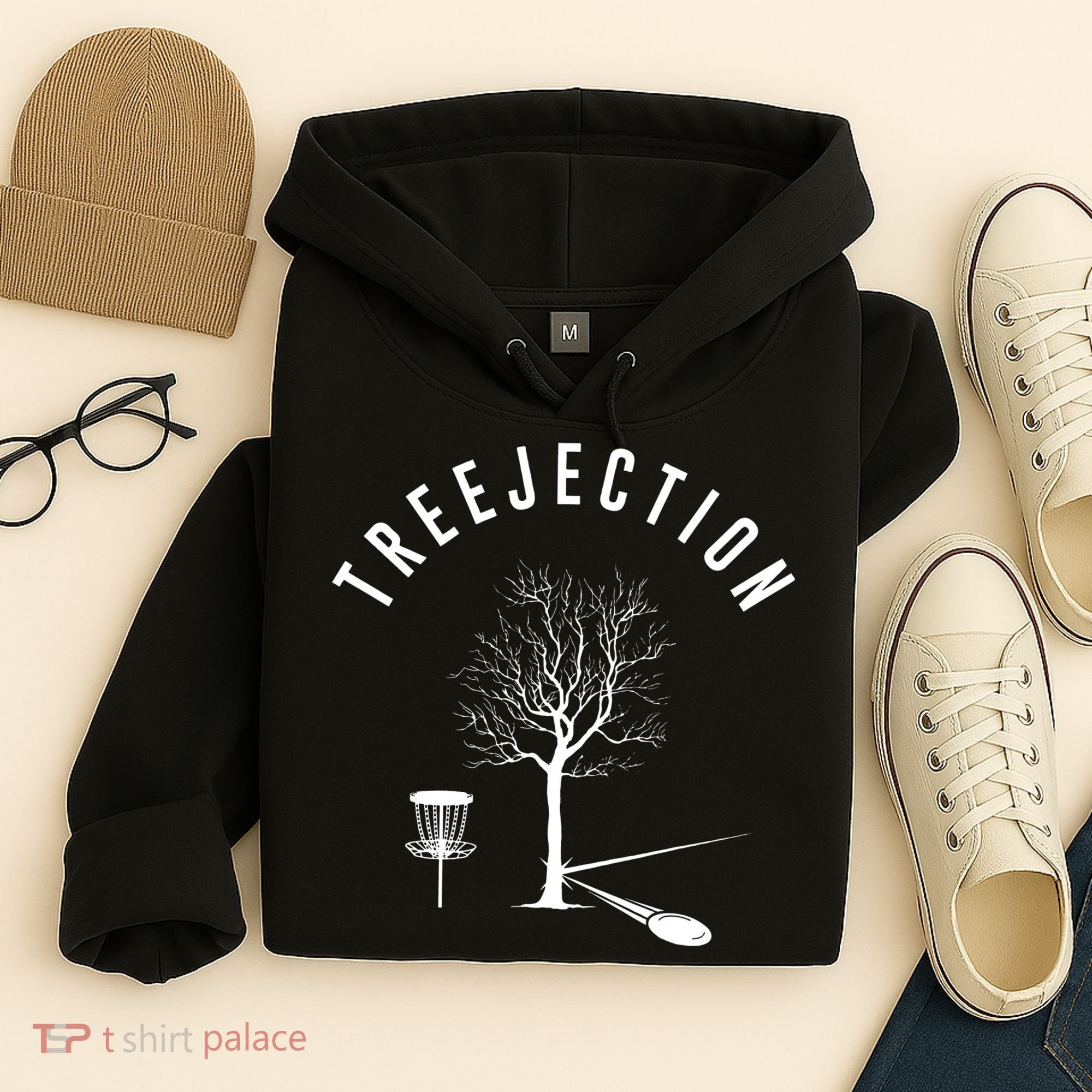 Tree Disc Golf Player Treejection Disc Golf Sports Hoodie