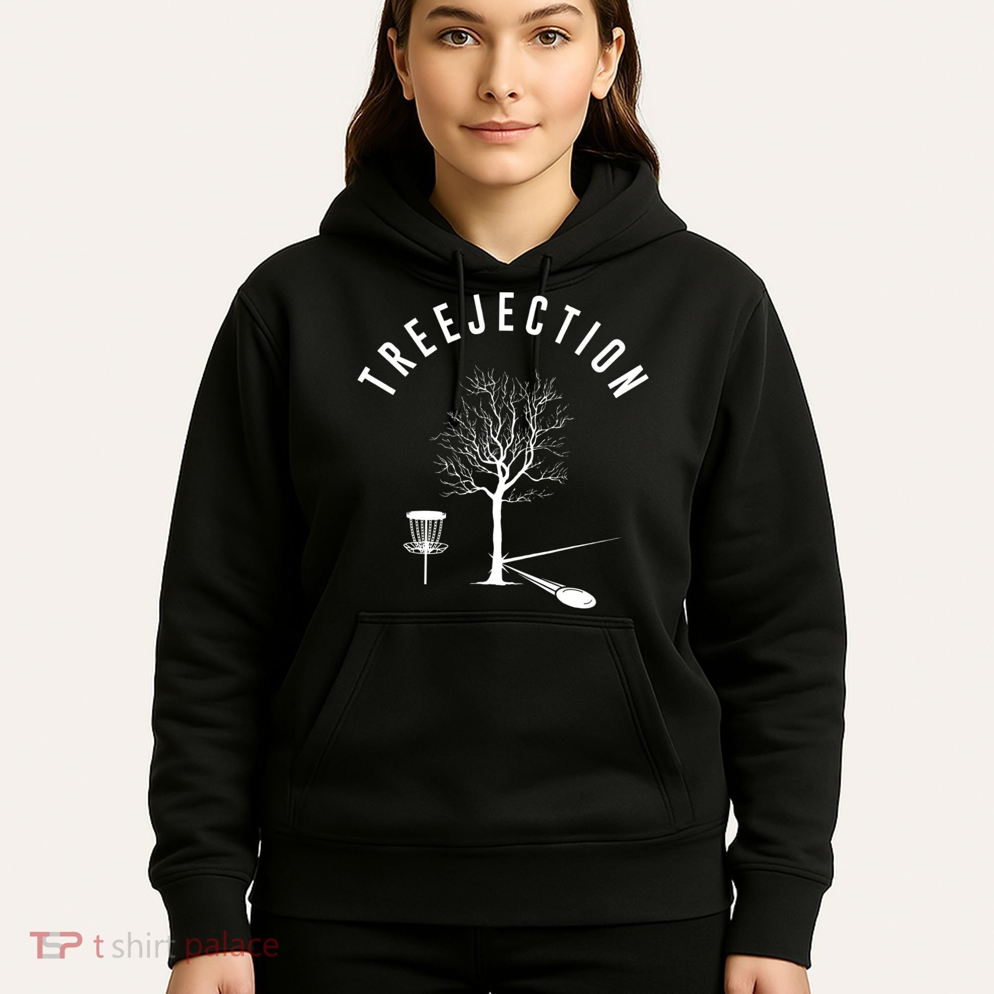 Tree Disc Golf Player Treejection Disc Golf Sports Hoodie