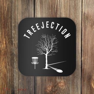 Tree Disc Golf Player Treejection Disc Golf Sports Coaster