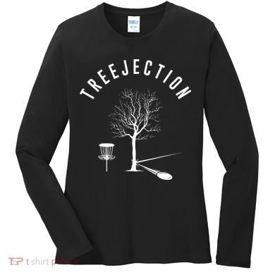 Tree Disc Golf Player Treejection Disc Golf Sports Women's Long Sleeve Shirt