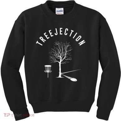 Tree Disc Golf Player Treejection Disc Golf Sports Kids Sweatshirt