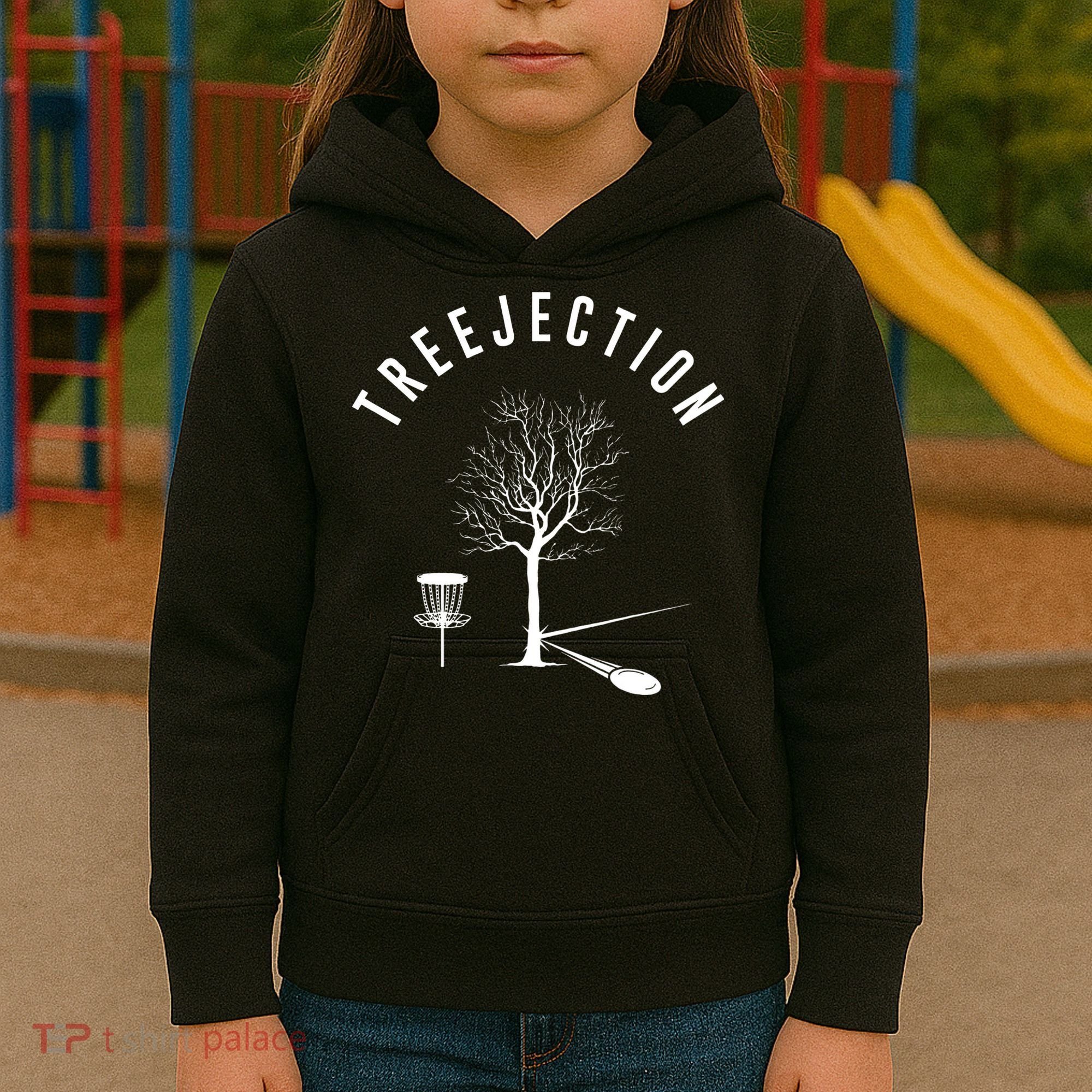 Tree Disc Golf Player Treejection Disc Golf Sports Kids Hoodie