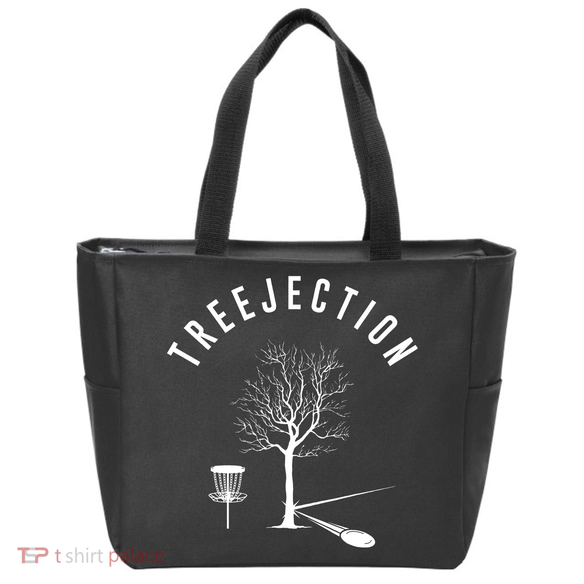 Tree Disc Golf Player Treejection Disc Golf Sports Tote Bag