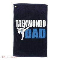 Taekwondo Dad Gift Idea Tae Cool Taekwondo Uniform Golf Towel thumb 0