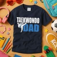 Taekwondo Dad Gift Idea Tae Cool Taekwondo Uniform Kids T-Shirt thumb 3