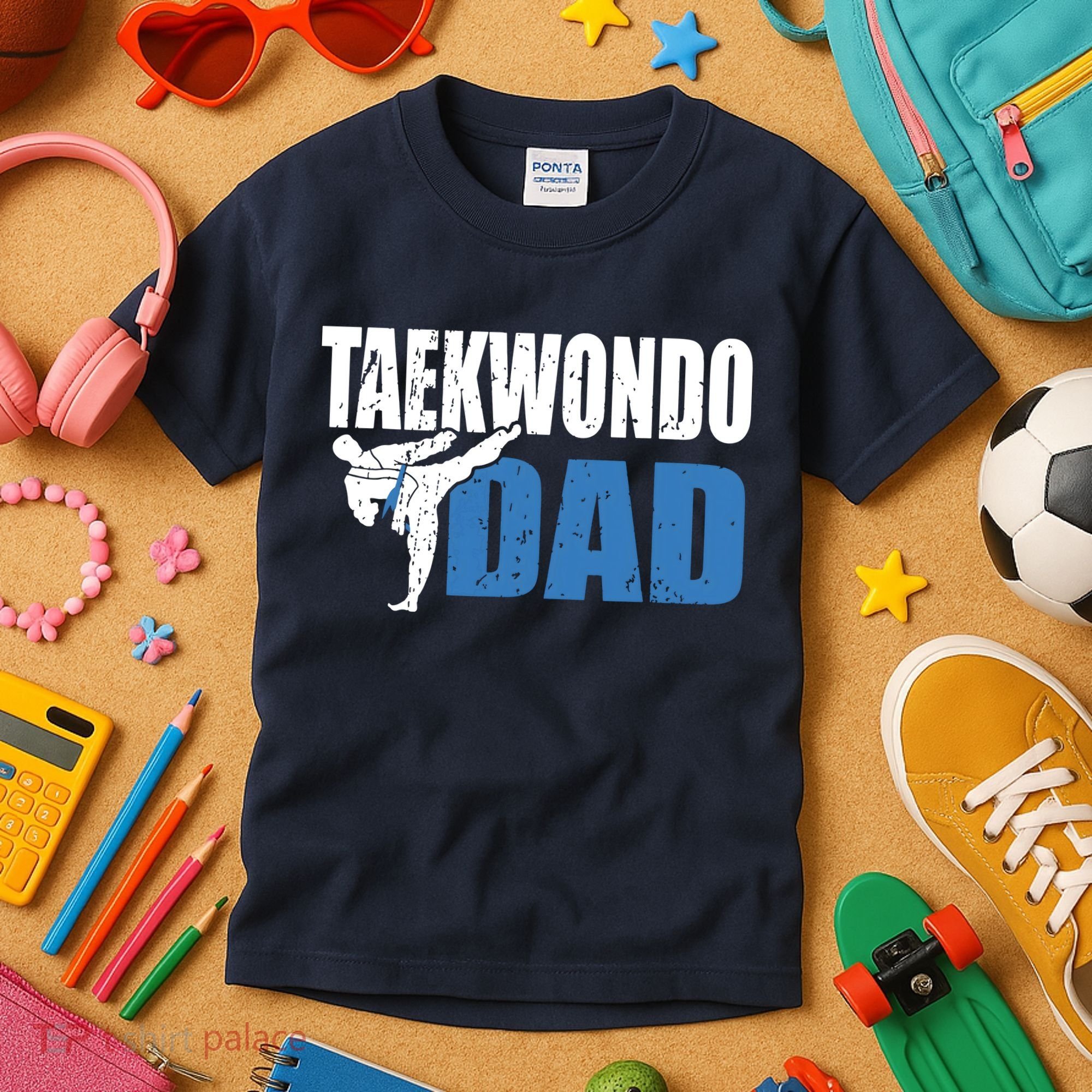 Taekwondo Dad Gift Idea Tae Cool Taekwondo Uniform Kids T-Shirt