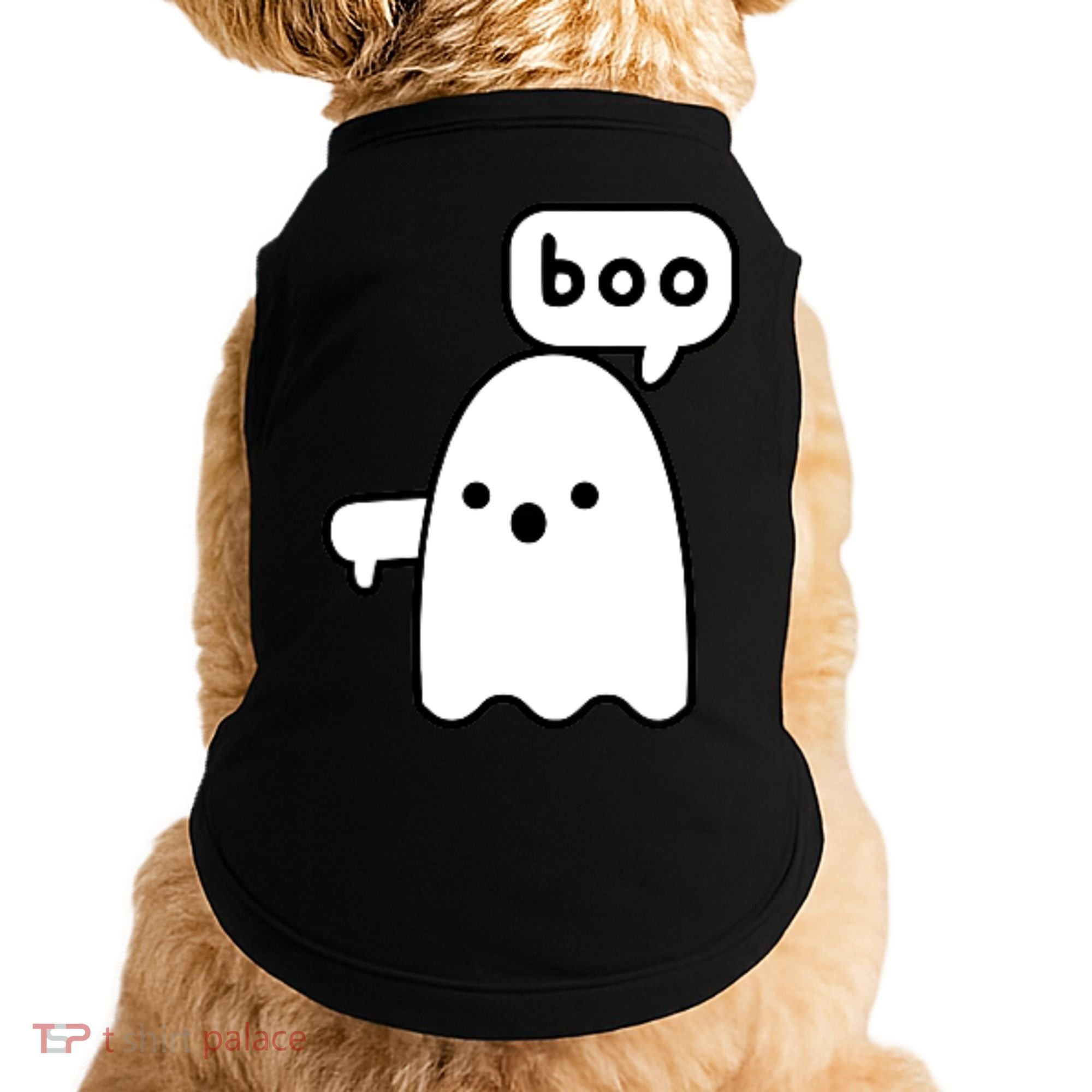 Thumbs Down Ghost Screaming Boo Disapproval Ghost Halloween Doggie Tank