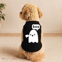 Thumbs Down Ghost Screaming Boo Disapproval Ghost Halloween Doggie Tank thumb 2