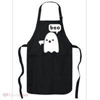 Thumbs Down Ghost Screaming Boo Disapproval Ghost Halloween Apron thumb 0