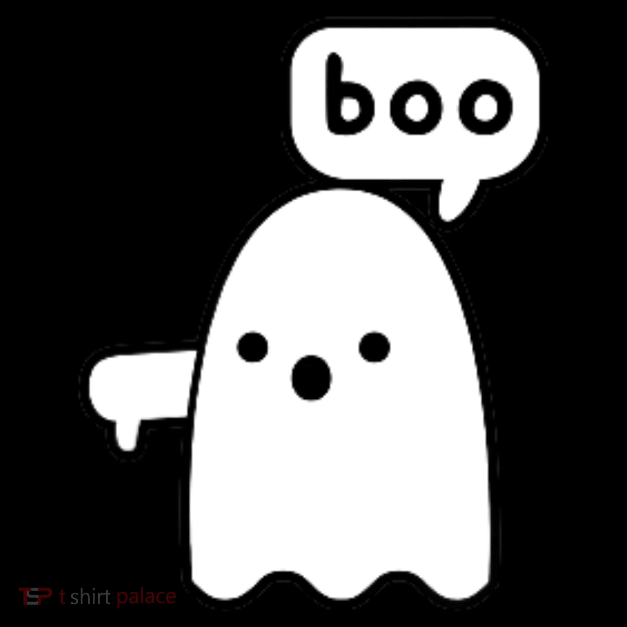 Thumbs Down Ghost Screaming Boo Disapproval Ghost Halloween Apron