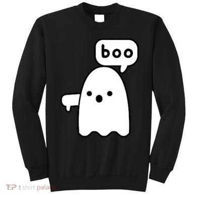 Thumbs Down Ghost Screaming Boo Disapproval Ghost Halloween Sweatshirt