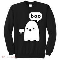 Thumbs Down Ghost Screaming Boo Disapproval Ghost Halloween Sweatshirt thumb 0