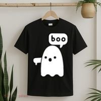 Thumbs Down Ghost Screaming Boo Disapproval Ghost Halloween T-Shirt thumb 2