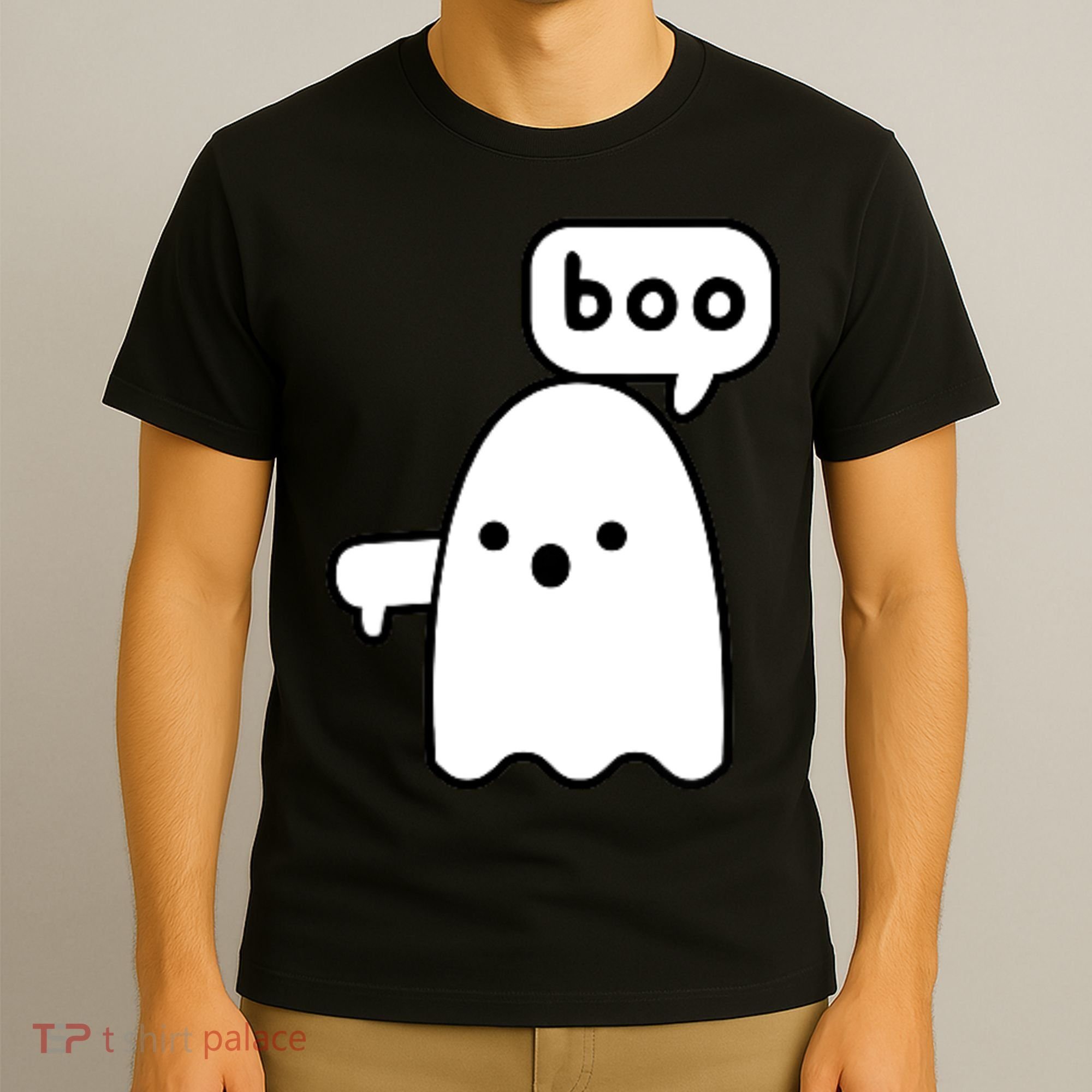 Thumbs Down Ghost Screaming Boo Disapproval Ghost Halloween T-Shirt