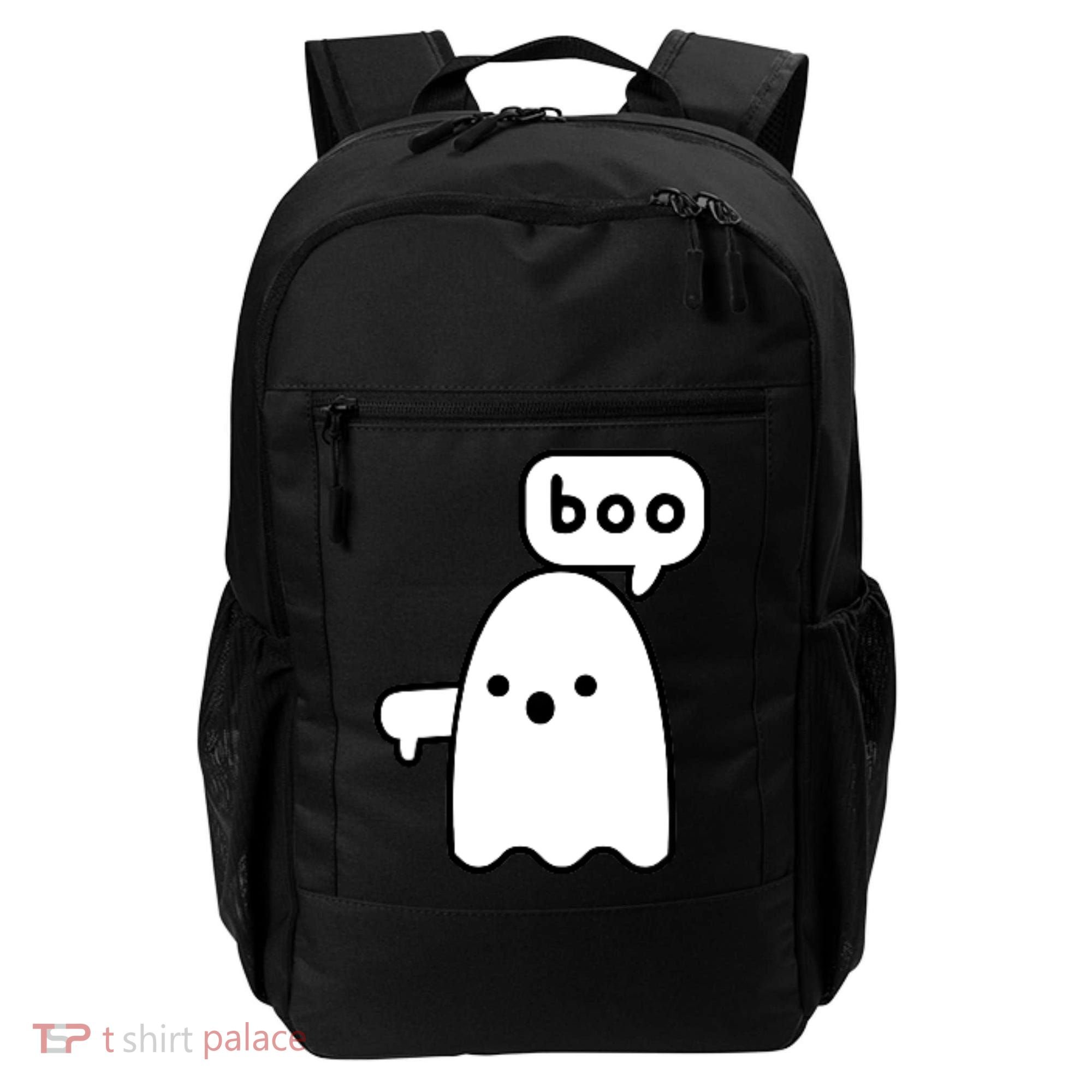 Thumbs Down Ghost Screaming Boo Disapproval Ghost Halloween Backpack