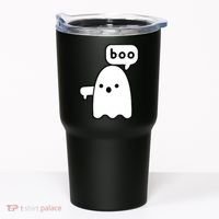 Thumbs Down Ghost Screaming Boo Disapproval Ghost Halloween Tumbler thumb 0