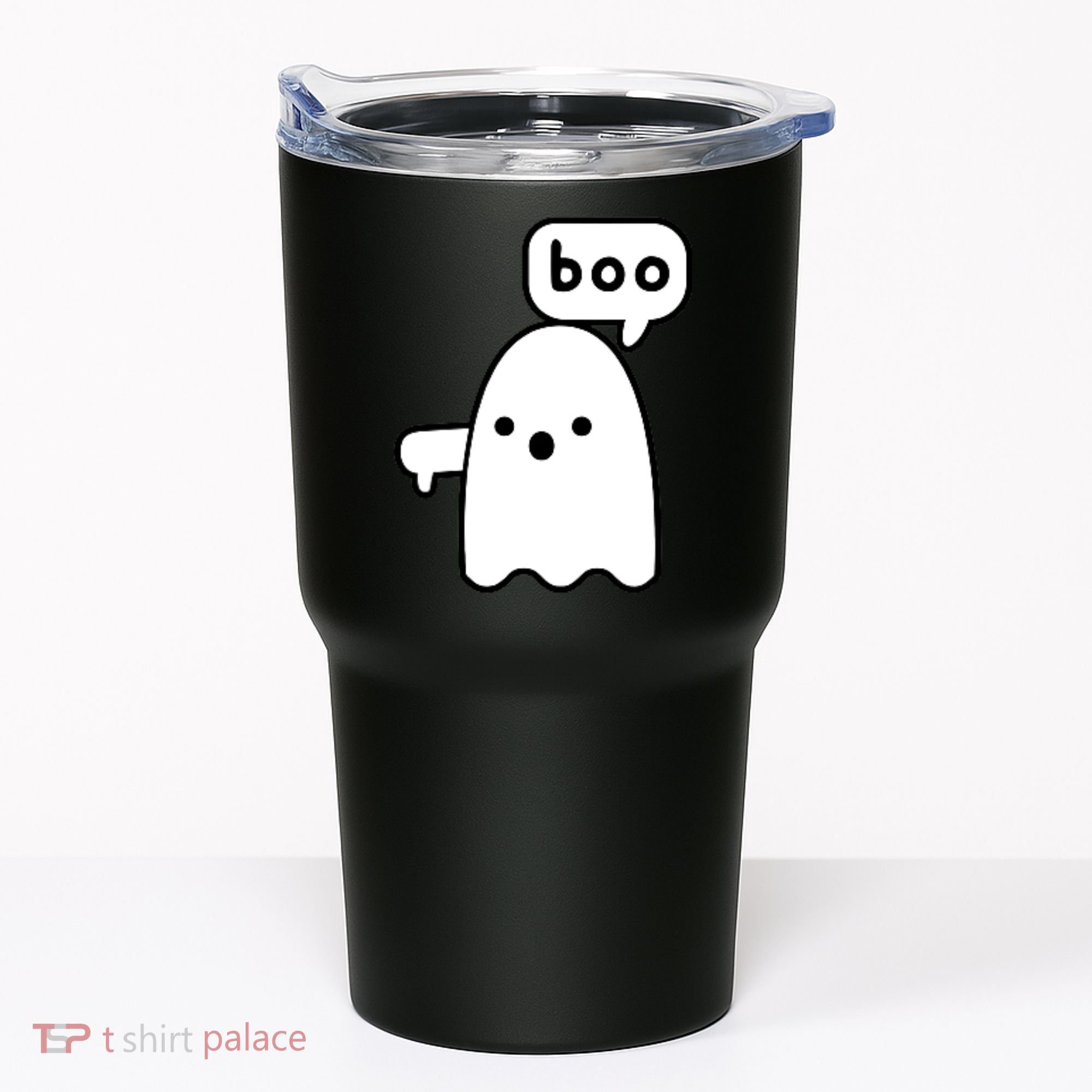 Thumbs Down Ghost Screaming Boo Disapproval Ghost Halloween Tumbler