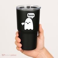 Thumbs Down Ghost Screaming Boo Disapproval Ghost Halloween Tumbler thumb 2