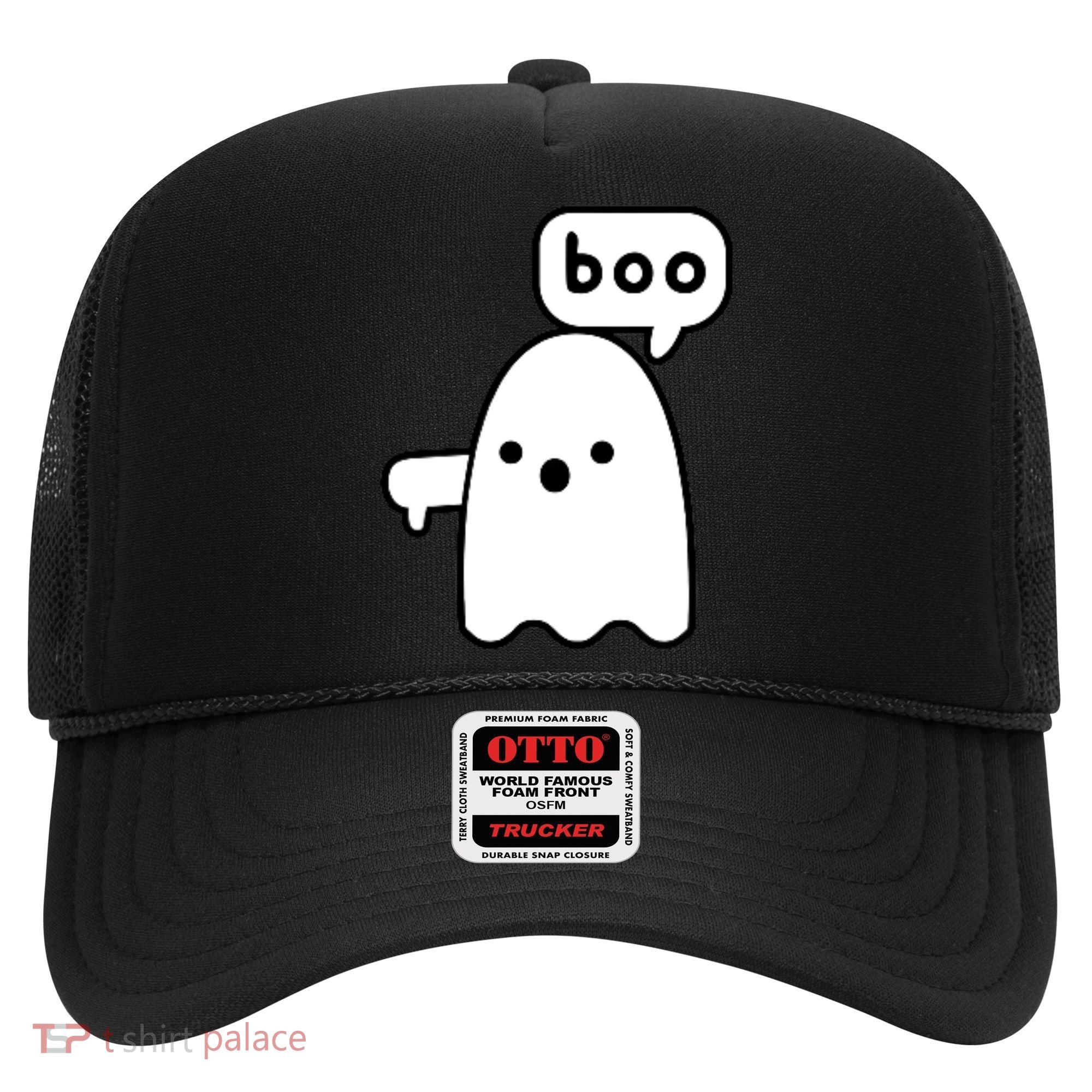 Thumbs Down Ghost Screaming Boo Disapproval Ghost Halloween Hat