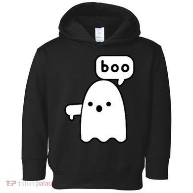Thumbs Down Ghost Screaming Boo Disapproval Ghost Halloween Toddler Hoodie