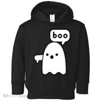 Thumbs Down Ghost Screaming Boo Disapproval Ghost Halloween Toddler Hoodie thumb 0