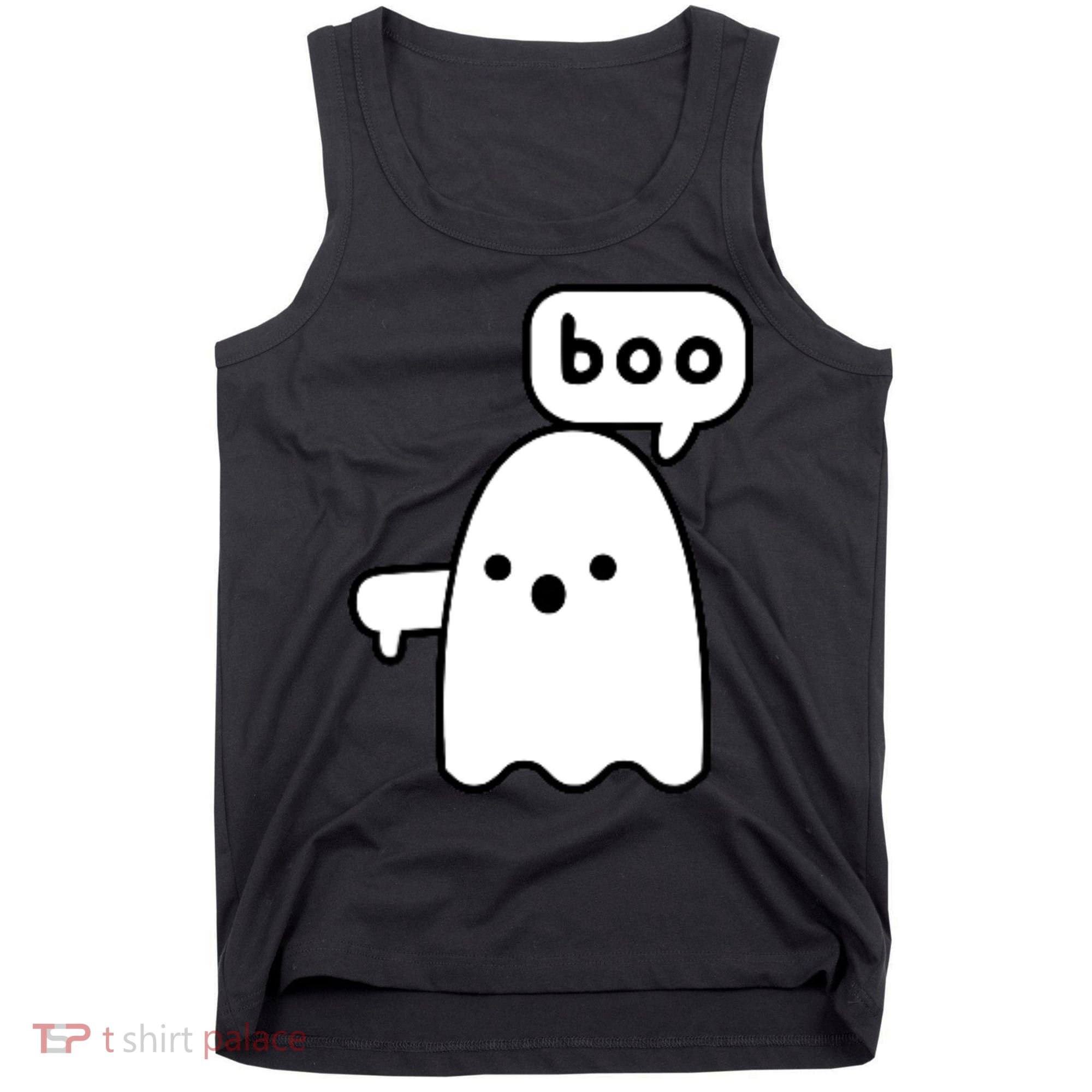 Thumbs Down Ghost Screaming Boo Disapproval Ghost Halloween Tank Top
