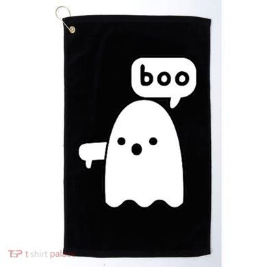 Thumbs Down Ghost Screaming Boo Disapproval Ghost Halloween Golf Towel