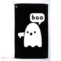 Thumbs Down Ghost Screaming Boo Disapproval Ghost Halloween Golf Towel thumb 0