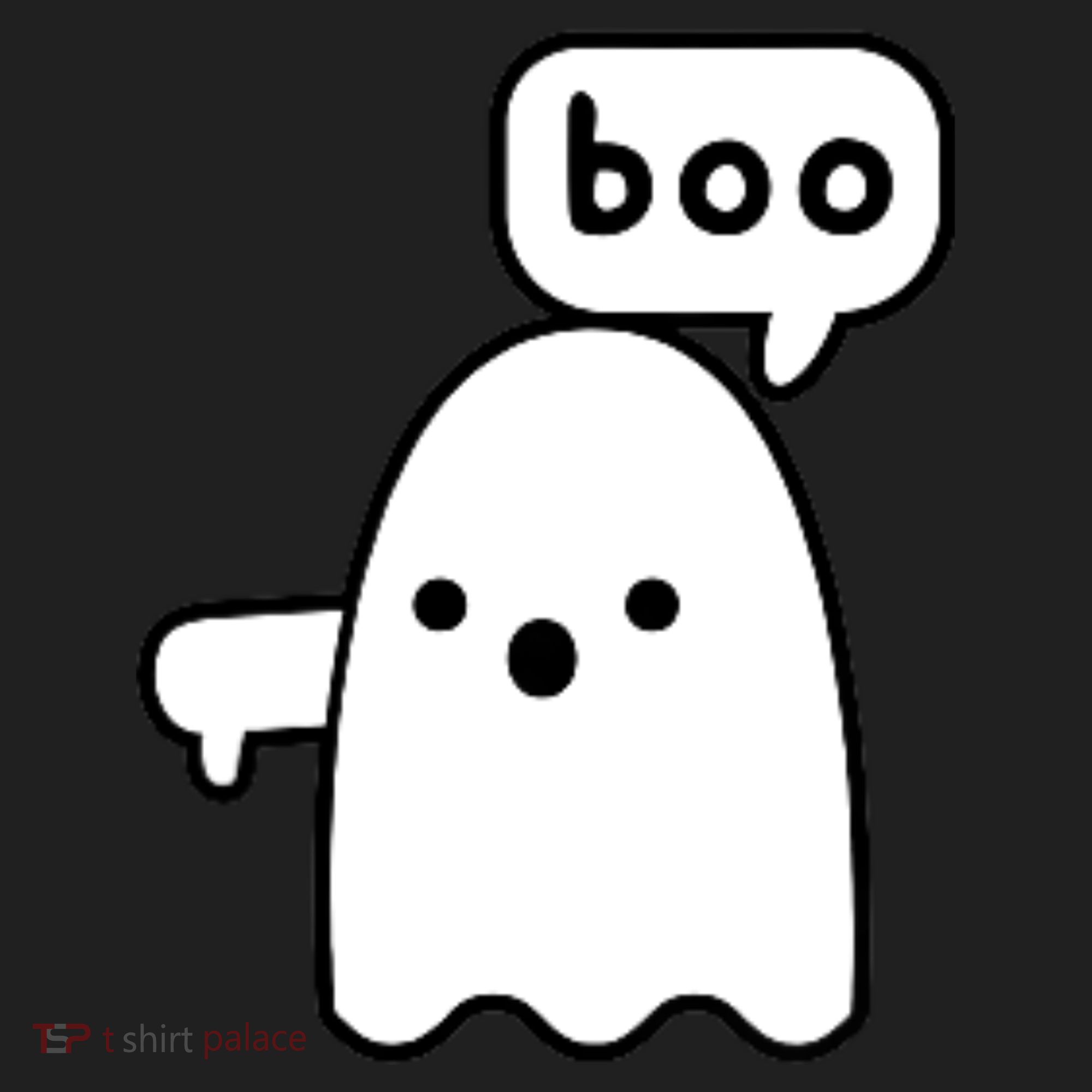 Thumbs Down Ghost Screaming Boo Disapproval Ghost Halloween Golf Towel