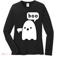 Thumbs Down Ghost Screaming Boo Disapproval Ghost Halloween Women's Long Sleeve Shirt thumb 0