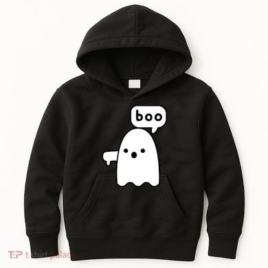 Thumbs Down Ghost Screaming Boo Disapproval Ghost Halloween Kids Hoodie
