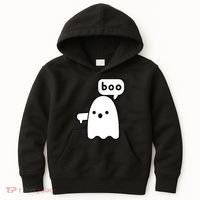 Thumbs Down Ghost Screaming Boo Disapproval Ghost Halloween Kids Hoodie thumb 0